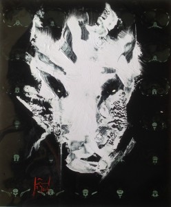 Avatar #3, acrylic on X-ray film,2014