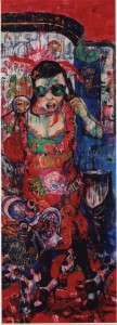 CallingGirl,75x200cm,Acryliconpaper,Rollingpainting,2009