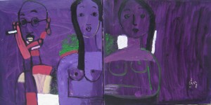 HoangHongCam_Artist&Models,60x120,2008,2pieces