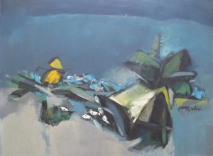 feeding ducks, 60x80,1996