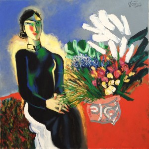 Lady in black dress, 2007, 100x120cm, oiloncanvas