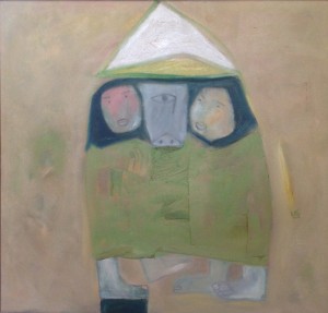 Girls& Buffalo, HTH, 65x70cm,