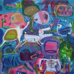 3-dp-playing-with-white-puppy80x80cm2016