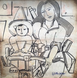 Evacuated, 59 x 61.5cm, ink on paper, 1972, LeCongThanh