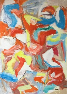 Can bang voi cau chuyen cua me,, 127x166,acrylic on canvas, 2018
