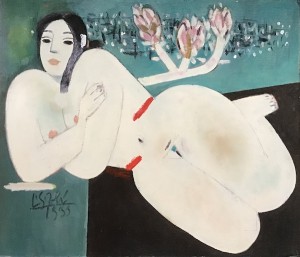 LeCongThanh, Nude - 1999, oil on board,58.1x68.2cm