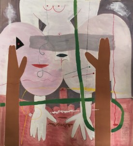 Man and woman, 66x61cm, gouache on paper, 1991