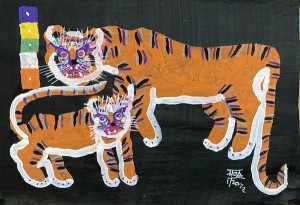 Tigers -2022, 34.5x50.3cm