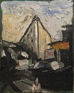 A street corner, 50x40cm, oil on canvas, 2018