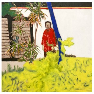 Artist in his garden, 150x150cm,oiloncanvas,2022