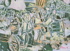 The market - 2016, acrylic on paper