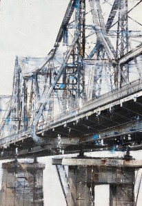 Long Bien Bridge #1,acrylic on canvas, 2015, 100x70cm