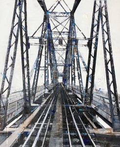 Long Bien Bridge #2, 2015, 130x110 cm, acrylic on canvas