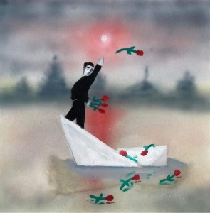 I'm fine, thankyou, oil on board, 30x30cm