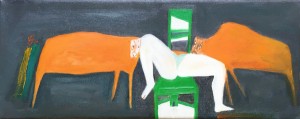 Green Chair, 2020, 20 x 50 cm, oil on canvas